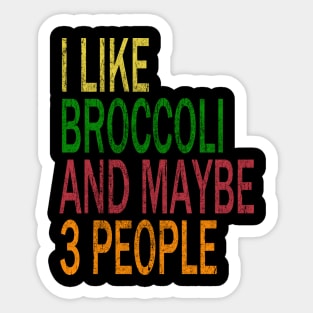 Broccoli Lovers & 3 People Sticker
